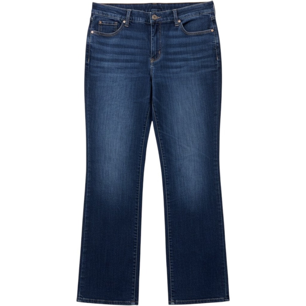 Kim Rogers Womens Dark Wash Straight Leg Stretch Denim Jeans Size 16